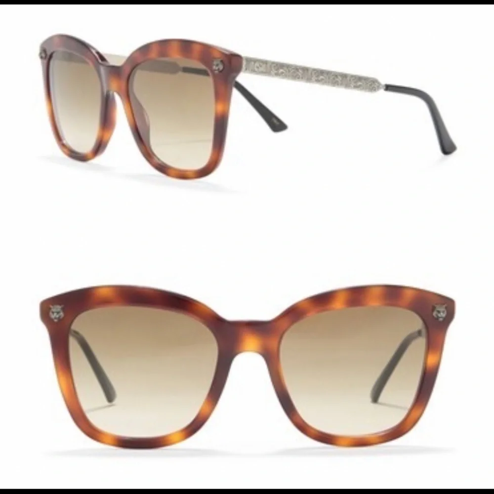 GUCCI 52mm square TIGER head sunglasses